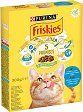 Суха храна за котки Friskies - 0.3 и 1.5 kg, със сьомга и зеленчуци, за над 1 година - храна