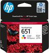 Касета с мастило за принтер HP 651 Color - 300 страници -