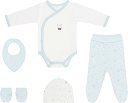Комплект за изписване 5 части Kikka Boo - От колекцията Stripy Friends, 0-3 м - продукт