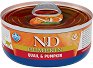 Консерва за котки N&D - 70 g, с пъдпъдъче и тиква, от серията Pumpkin, в зряла възраст - храна