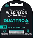 Wilkinson Sword Quattro 4 - 4 броя резервни ножчета за самобръсначка - продукт