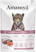 Пауч за котки Amanova Adult - 85 g, със сьомга и пуешко, в зряла възраст - храна