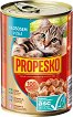 Консерва за котки PROPESKO - 415 и 12 x 415 g, със сьомга, в зряла възраст - храна
