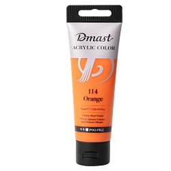 Акрилна боя Deli Acrylic Color — 114 Orange, 75 мл от серията Dmast