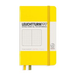 Тефтер с твърди корици Leuchtturm1917 Notebook Pocket — Lemon, А6, на точки