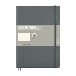 Тефтер с меки корици - Notebook Composition — Anthracite, В5 с бели листове