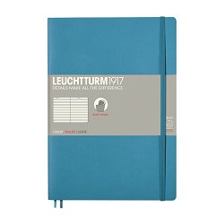 Тефтер Leuchtturm1917 Notebook Composition — Nordic Blue, В5, с широки редове