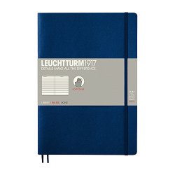 Тефтер Leuchtturm1917 Notebook Composition — Navy, В5, с широки редове