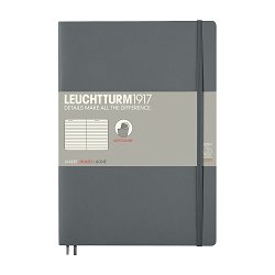 Тефтер Leuchtturm1917 Notebook Composition — Anthracite, В5, с широки редове