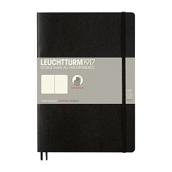 Тефтер с меки корици - Notebook Composition — black, В5 с редове
