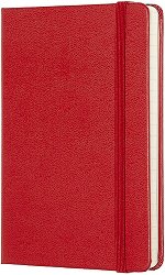 Джобно тефтерче - Classic — червен, 9 х 14 см, с широки редове