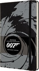 Тефтер Moleskine 007 — черен, 13 × 21 см, с редове