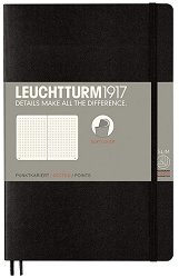 Тефтер с меки корици Leuchtturm1917 Paperback — Black, B6+, на точки