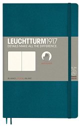 Тефтер с меки корици Leuchtturm1917 Paperback — Pacific Green, B6+, с бели листове