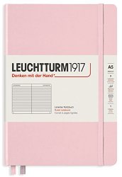 Тефтер с твърди корици Leuchtturm1917 Medium — Powder, A5, с редове от серията Muted Colors