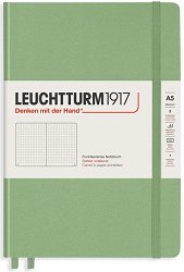 Тефтер с твърди корици Leuchtturm1917 Medium — Sage, A5, на точки от серията Muted Colors