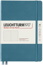 Тефтер с твърди корици Leuchtturm1917 Medium — stone blue, A5, на точки от серията Rising Colors