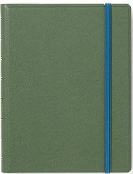 Тефтер със спирала Filofax — тъмно зелен, A5, с широки редове от колекцията Neutrals
