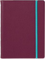 Тефтер със спирала Filofax — тъмно лилав, A5, с широки редове от колекцията Neutrals