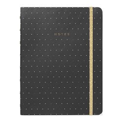 Тефтер със спирала Filofax — черен, A5, с редове от колекцията Moonlight