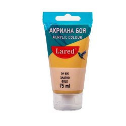 Акрилна боя Lared — златист, 75 мл