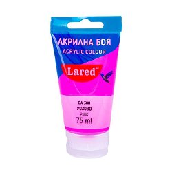 Акрилна боя Lared — розов, 75 мл
