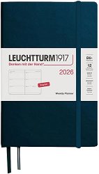 Тефтер с меки корици Leuchtturm1917 Weekly Planner 2026 — Deep Sea, B6+