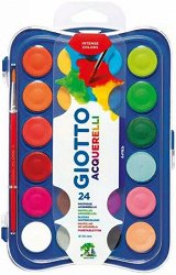 Акварелни бои Giotto — 24 цвята, с четка