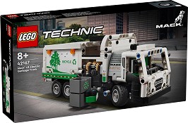 LEGO Technic - Електрически камион за боклук Mack LR - Детски конструктор — 42167