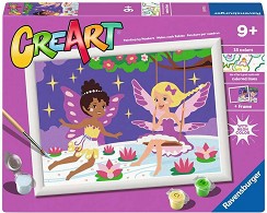 Нарисувай картина Очарователни феи - Ravensburger - Творчески комплект с акрилни бои от серията CreArt — 23978