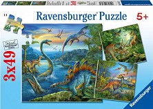 Динозаври - 3 пъзела от 49 части — Ravensburger 09317
