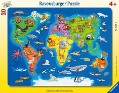Карта на света с животни — Ravensburger 06641