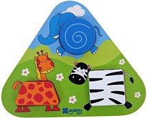 Джунгла - Триъгълен дървен пъзел — Andreu Toys 16463