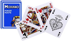 Карти за покер - Poker Ruote - син — Modiano