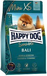 Суха храна за кучета с чувствително храносмилане Happy Dog Mini XS Bali Adult — 1,3 кг, с пилешко и куркума, от серията Sensible, в зряла възраст, до 5 кг