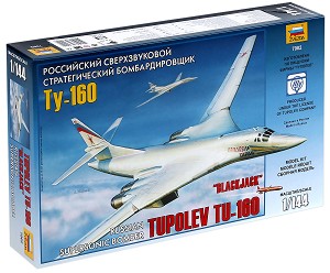 Руски свръхзвуков стратегически бомбардировач - Ту-160 - Сглобяем авиомодел — Zvezda 7002