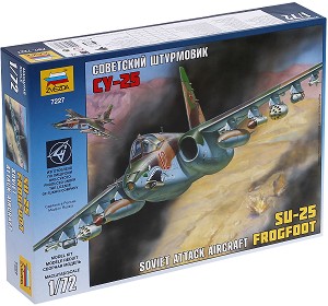 Съветски штурмовик - SU-25 - Сглобяем авиомодел — Zvezda 7227