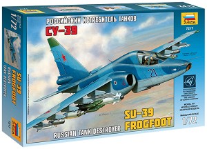 Руски противотанков изтребител - Су-39 Frogfoot - Сглобяем авиомодел — Zvezda 7217