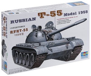 Руски танк - Т-55 - Сглобяем модел — Trumpeter 00342