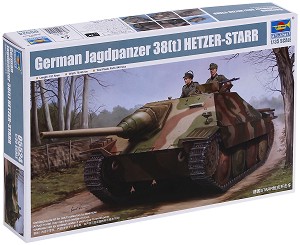 Немско самоходно противотанково оръдие - Jagdpanzer 38 "Hetzer-Starr" - Сглобяем модел — Trumpeter 05524