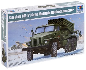 Реактивна система за залпов огън - BM-21 Grad - Сглобяем модел — Trumpeter 01013