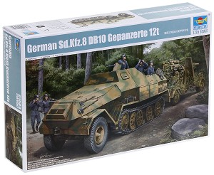 Немски верижен полукамион - Sd.Kfz.8 DB10 - Сглобяем модел — Trumpeter 01584