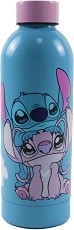 Детска стоманена бутилка Стич и Ейнджъл - С вместимост 530 ml на тема Stitch — 552-05223