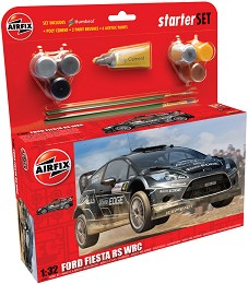 Рали автомобил - Ford Fiesta RS WRC - Сглобяем модел - комплект с лепило и боички — Airfix A55302