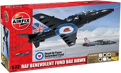 Учебно-тренировъчен самолет - RAF Benevolent Fund BAE Hawk - Сглобяем авиомодел - комплект с лепило и боички — Airfix A50149