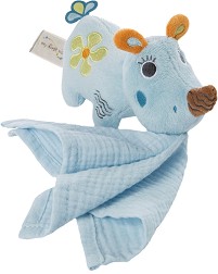 Мека играчка за гушкане с кърпа Носорогът Мануфи - NICI - От серията My first NICI — 48038