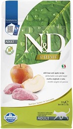 Суха храна за котки N&D Adult — 1,5 кг, с глиганско и ябълка, от серията Prime, в зряла възраст