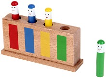 Надолу - нагоре - Дървена играчка с отскачащи фигури — Galt A0138L