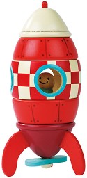 Ракета - Детска дървена играчка за сглобяване — Janod J05207