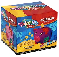 Декорирай сам: Керамична касичка - Прасенце - Творчески комплект — Colorino Kids 15714